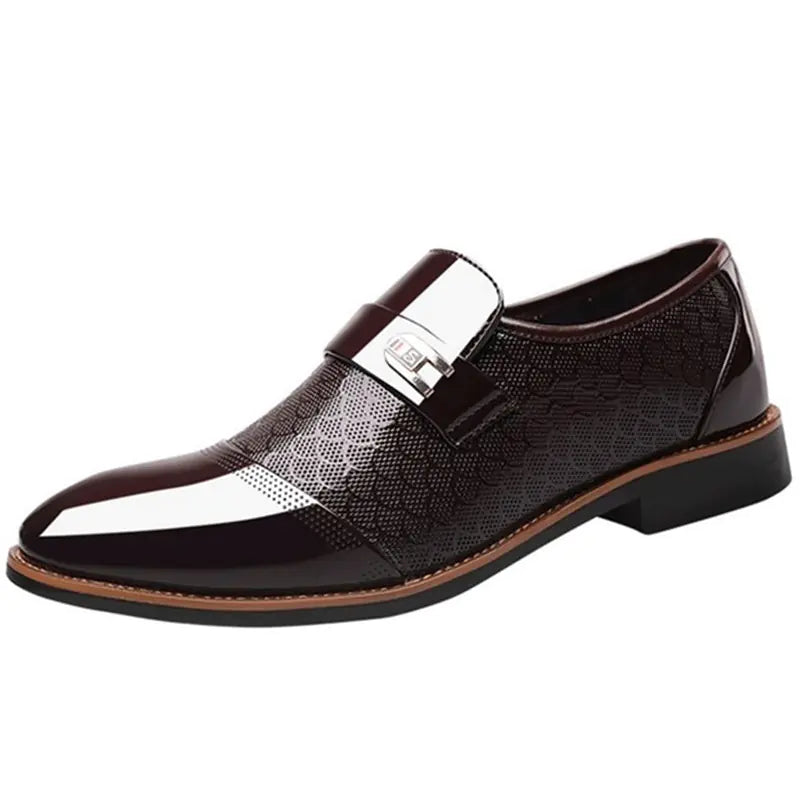 Men's Leather Classic Stylish Non-Slip Black Shoes