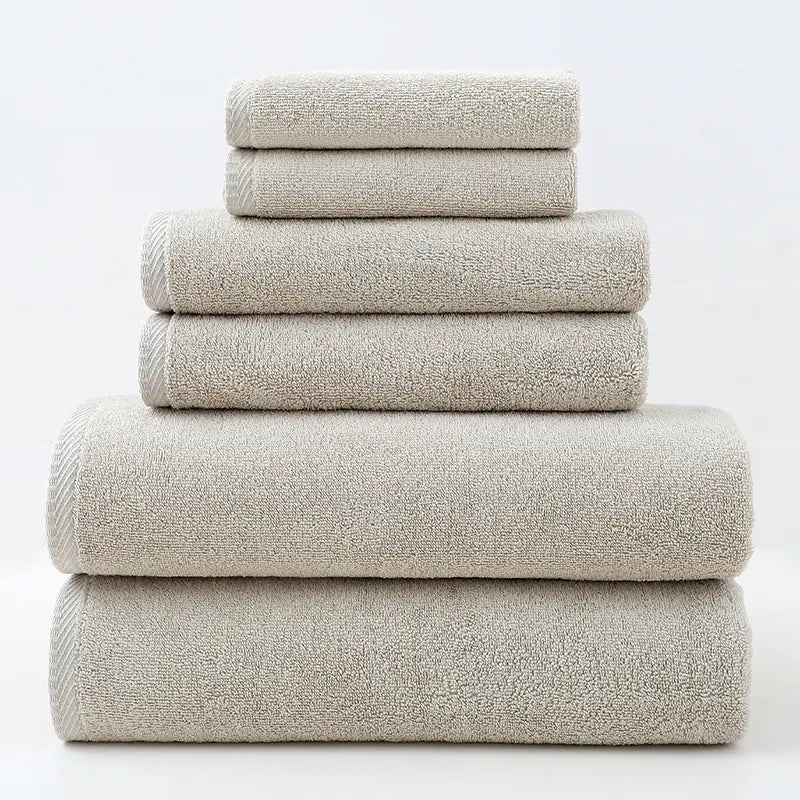 Cotton Towel Set for Adults - 6 Pieces, Amazon Supply