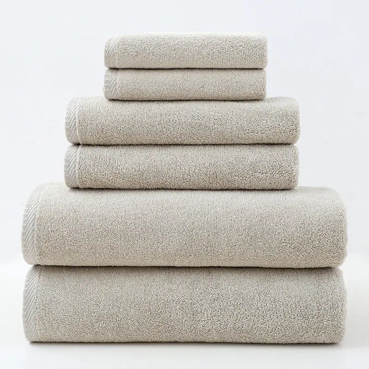 Cotton Towel Set for Adults - 6 Pieces, Amazon Supply