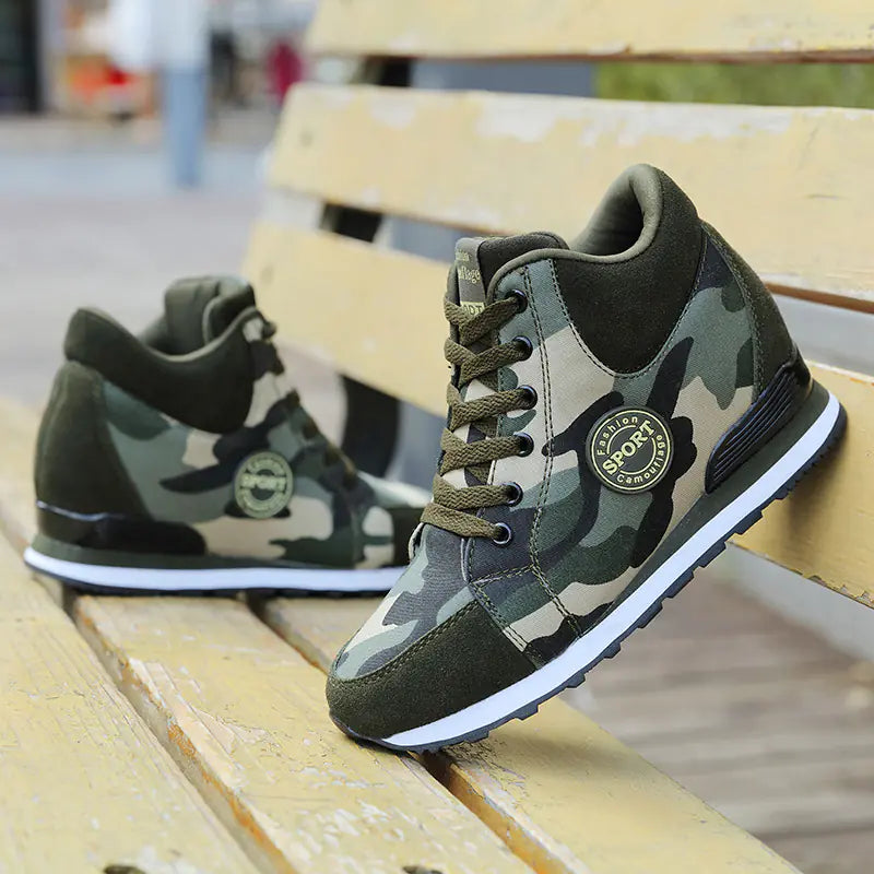 New Spring Autumn Camouflage Canvas Sneakers for Women