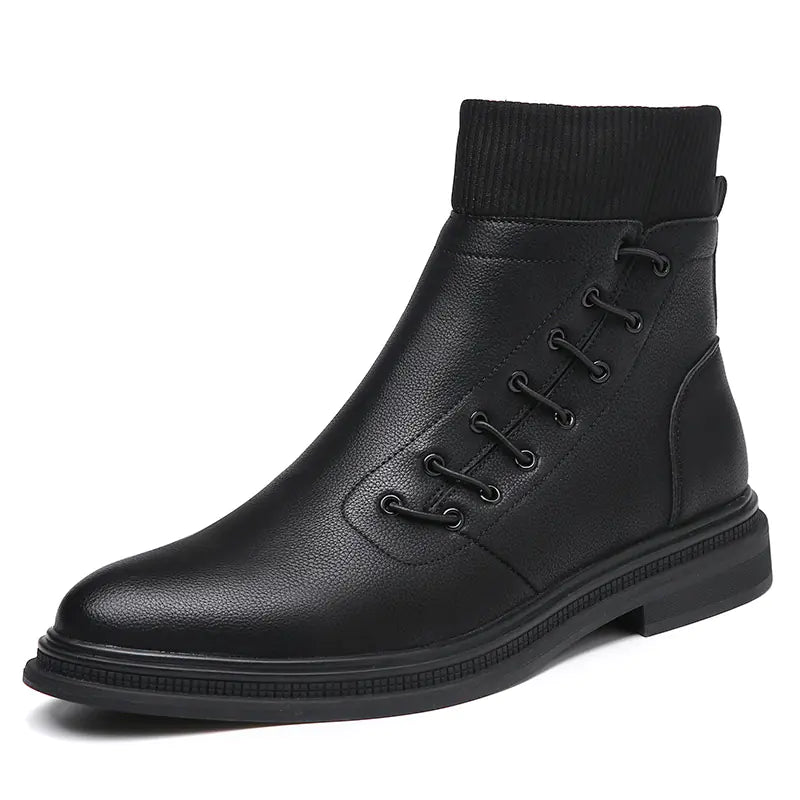 Plush Warm Chelsea Boots - British Fashion for Men