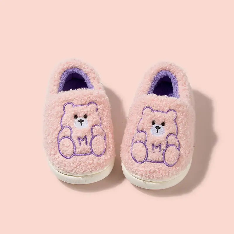 Warm Cartoon Home Slippers with Soft Bottoms