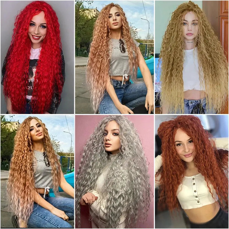 20-Inch Deep Wave New Chemical Fiber Wig