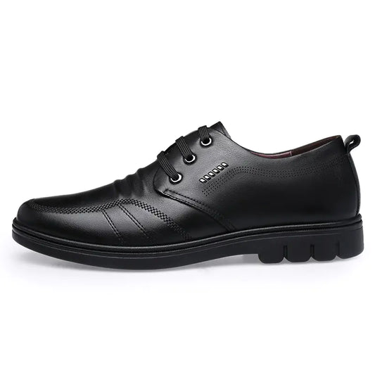 Men's Business Casual Leather Shoes with Breathable Laces