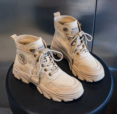 Men's Thick-Soled Canvas Shoes for Spring and Autumn