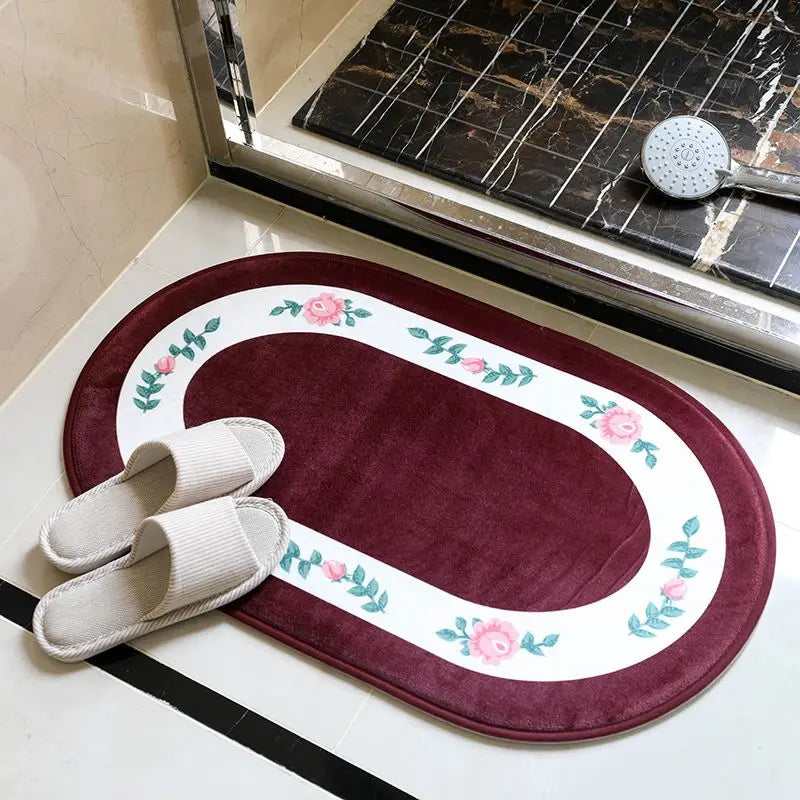 Pastoral Bathroom Absorbent Floor Mat, 15.75"x23.62"