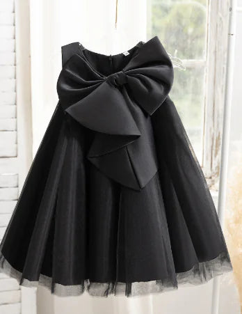 Big Bow Sleeveless Cocktail Dress for Baby Girls (One Piece)