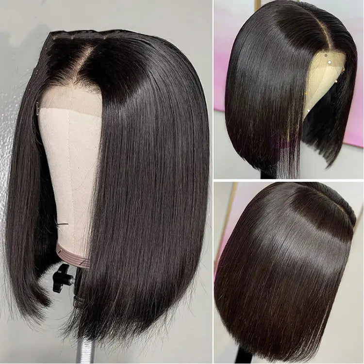 Real Hair Short Bob Wig for Women's Fashion Style