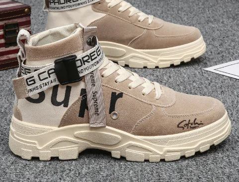 Men's Vintage High-Top Martin Boots - Street Style