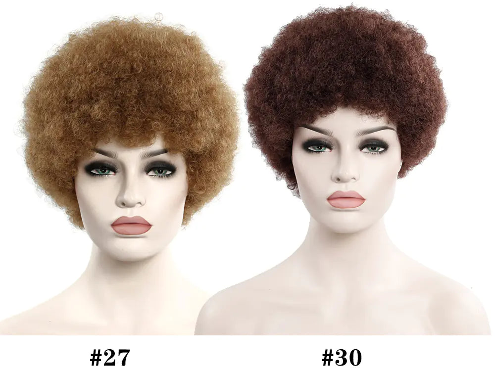 African Curly Hair 6 Inch Short Headgear