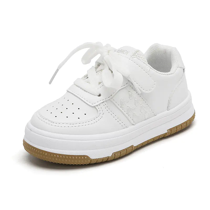 Lightweight Non-slip Children's Casual White Sneakers