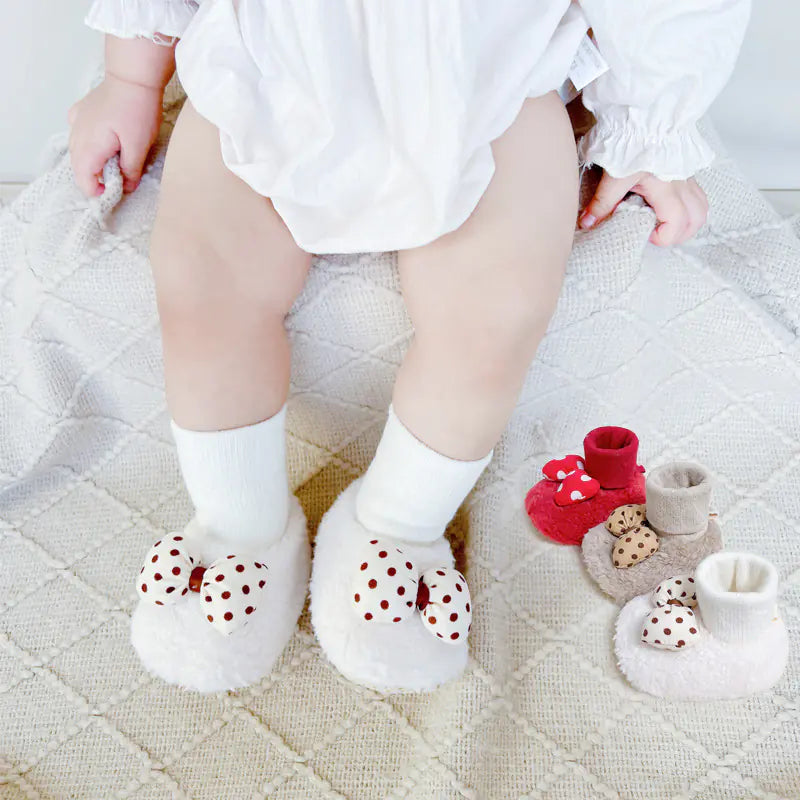 2022 Autumn Winter Baby Plush Soft Bottom Booties