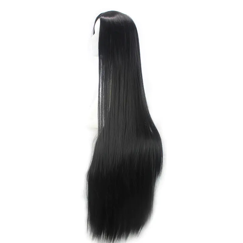 New Black Middle-Part Long Straight Women's Wig