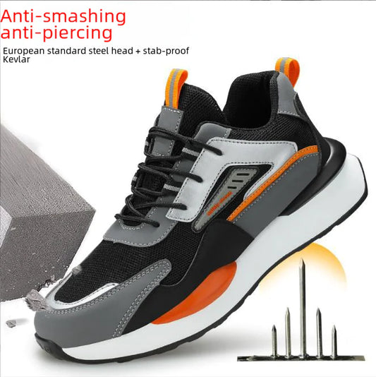 Men's Steel Toe Safety Shoes - Lightweight & Breathable