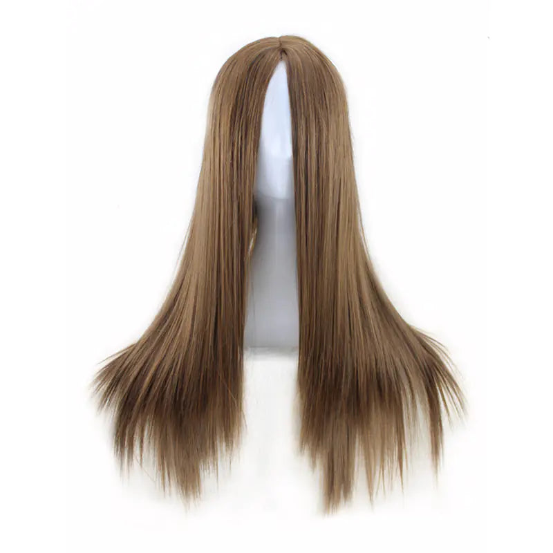 New Black Middle-Part Long Straight Women's Wig