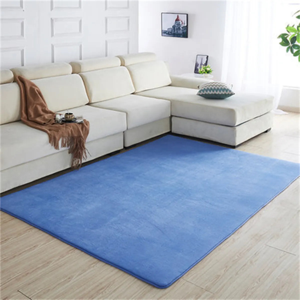 Non-Slip Absorbent Velvet Bathroom Floor Mat
