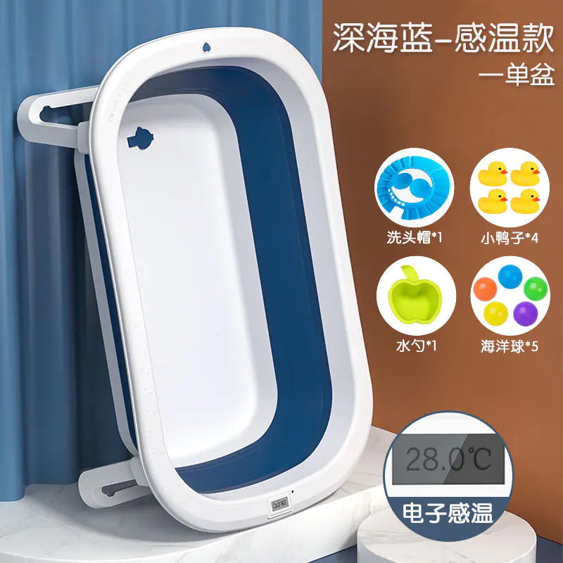 Foldable Baby Bathtub Set for Newborns and Kids