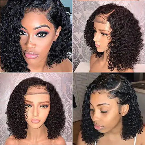 Lace Front Wig for Women - Short Curly Synthetic Hair