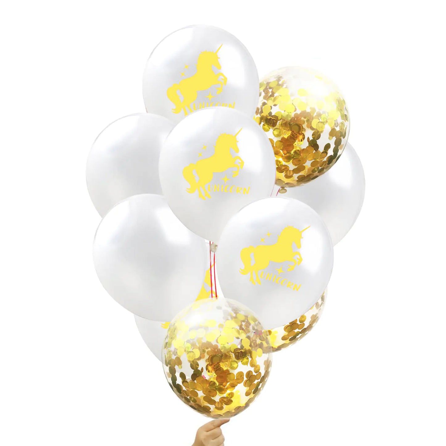 Unicorn Rose Gold Glitter Latex Balloons for Parties