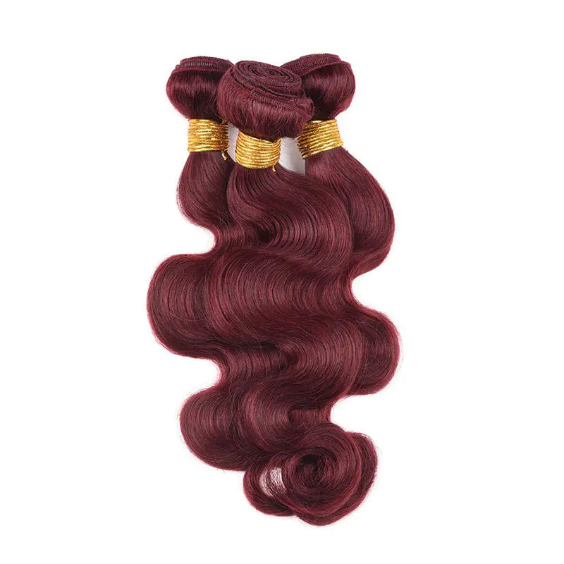 Brazilian Human Hair Body Wave 99J Wig Set