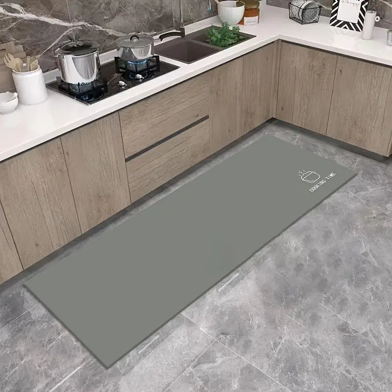 Grey Non-slip Kitchen Floor Mat (1pc, 19.6x31.5in)