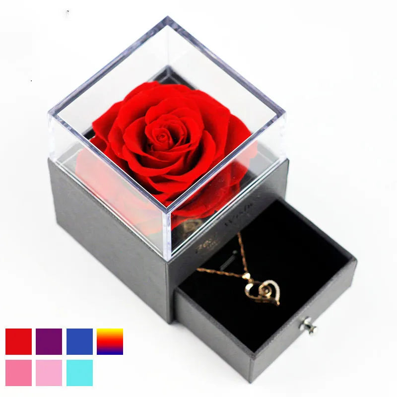 Preserved Flower  with Necklace
