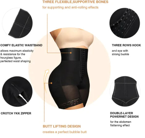 3-Breasted High-Waist Bodybuilding Girdle