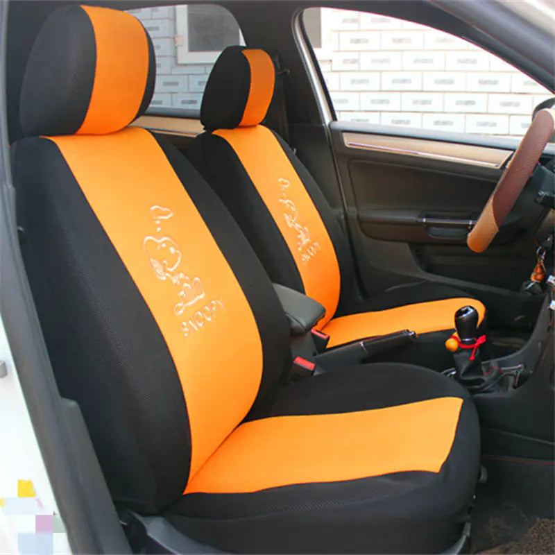 Universal Car Seat Covers - Cute Cartoon Fabric Set