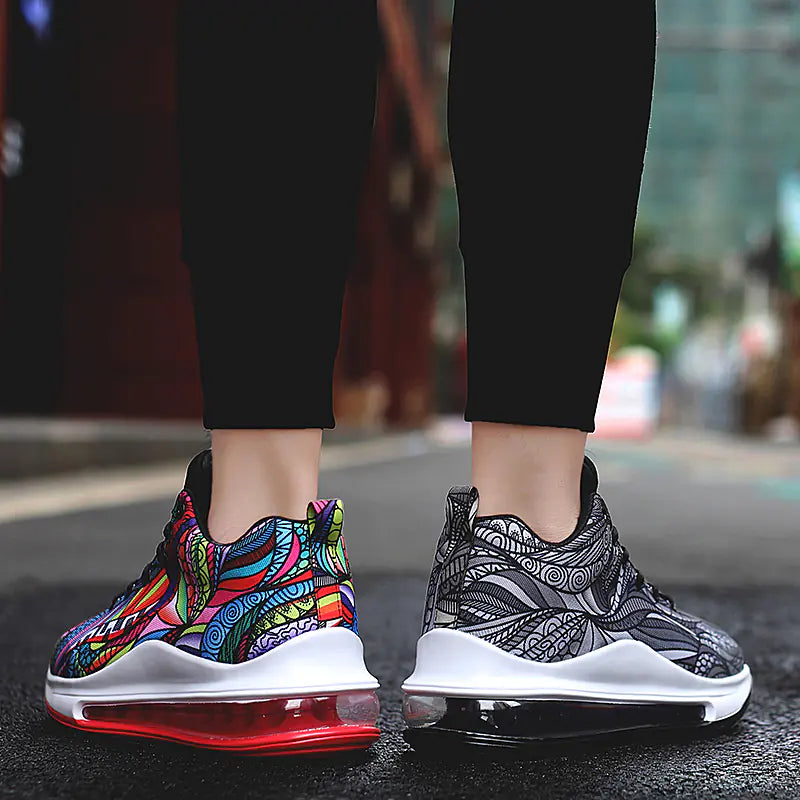 Colorful Low-Top Basketball Sneakers with Air Cushion