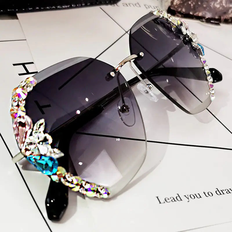 3D Diamond Sunglasses for Women - UV Protection