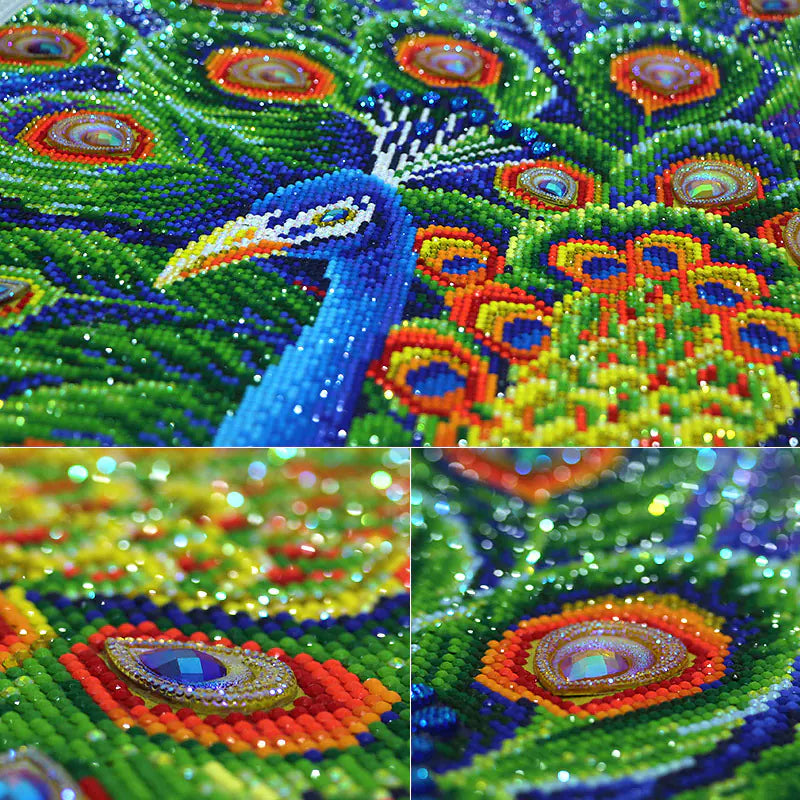 5D Diamond Painting Peacock Design for Living Room