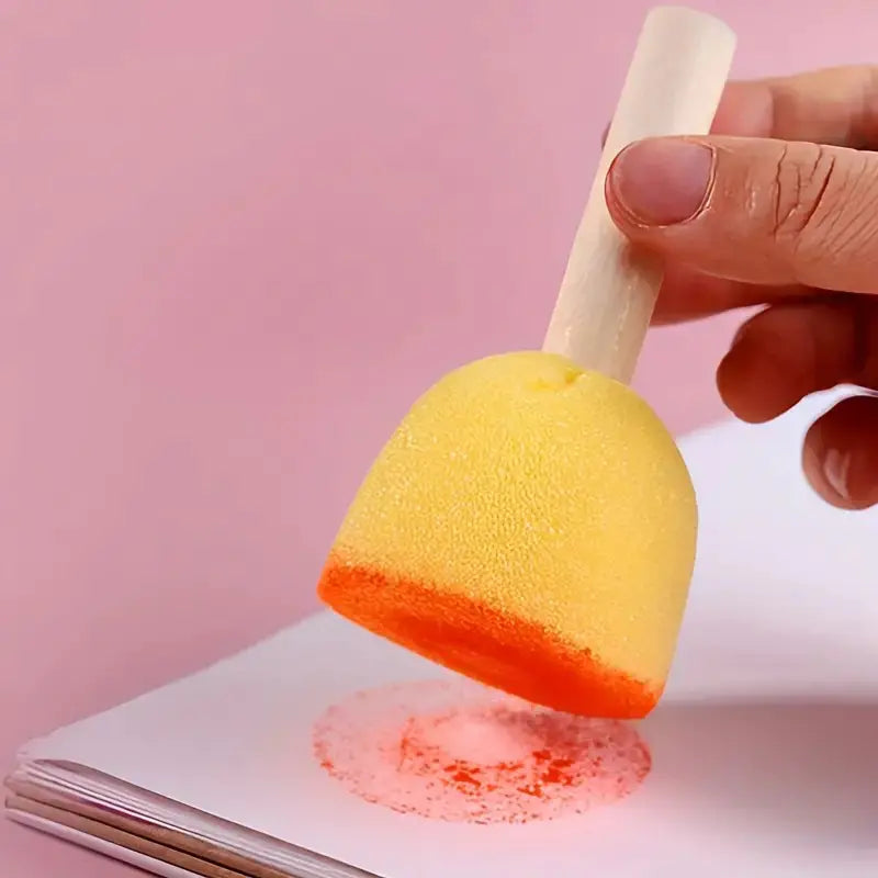 Children's Round Sponge Painting Brushes for Doodle Art