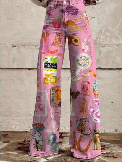 Aurelia Retro Flared Trousers for Women (Single Piece)