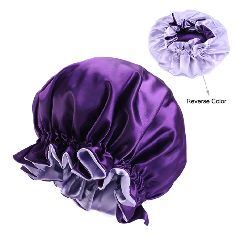 Extra Large Round Double Satin Lace Nightcap