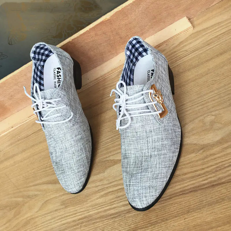 Men's Breathable Fabric Pointed Toe Dress Shoes