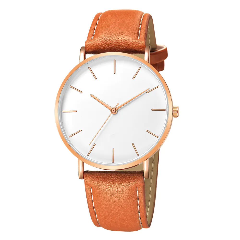 Casual Men's Business Quartz Watch with Fashion Belt