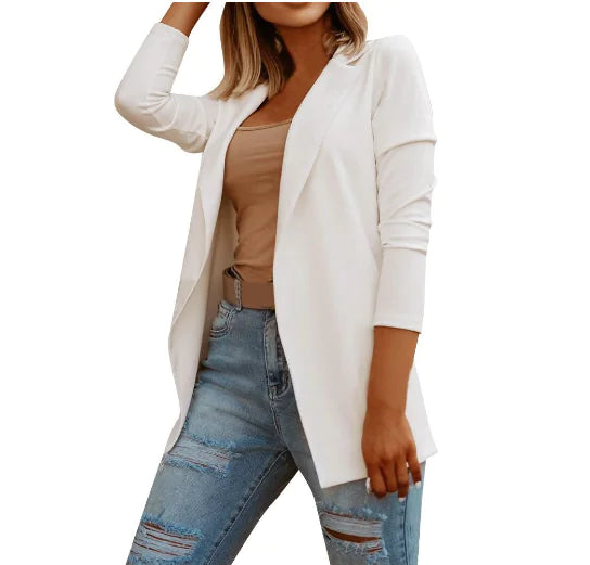 Elegant Women's Blazer with Stand Collar (Single Piece)
