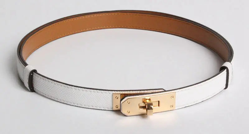 H 2019 New Kelly Leather Slim Belt for Women