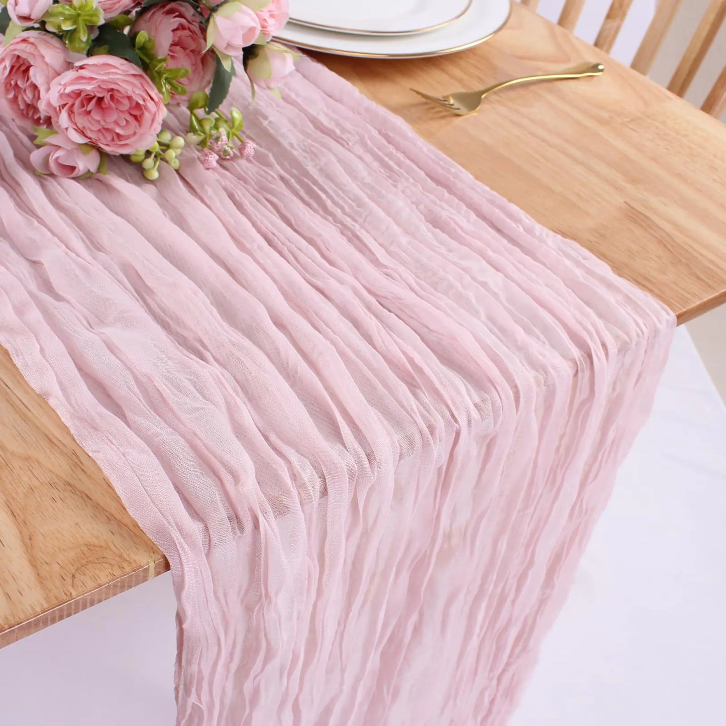 Bali Wrinkle Table Runner for Wedding Party Decor