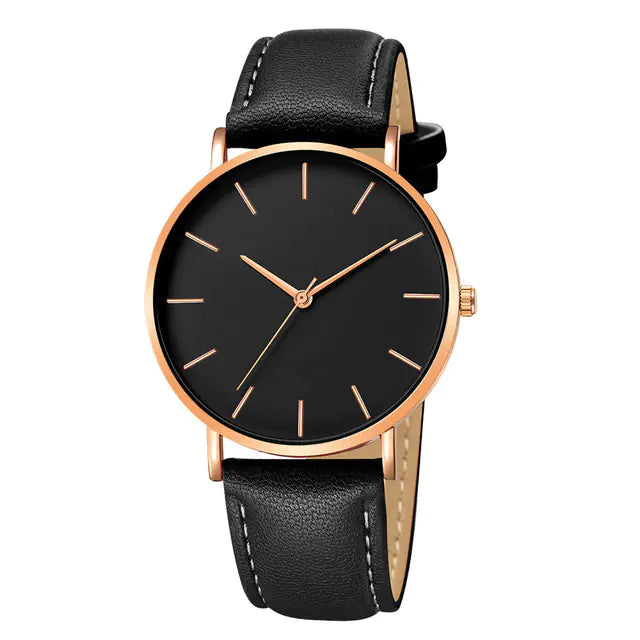 Casual Men's Business Quartz Watch with Fashion Belt