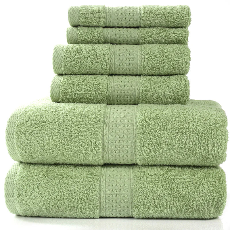 Home Simple Cotton Absorbent Towel Bath Towel 6-Piece Set