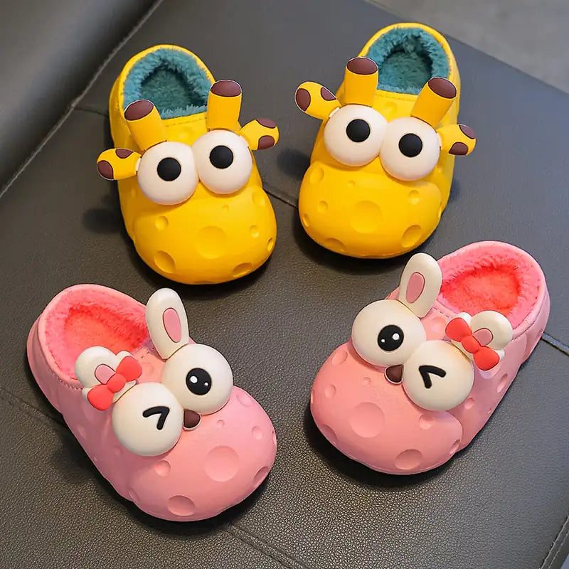 Warm Velvet Cotton Slippers for Boys and Girls