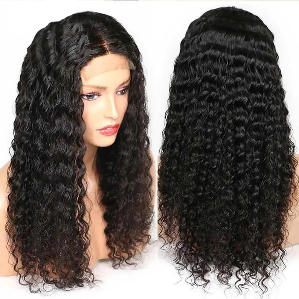 European & American Long Curly Lace Front Wig Set