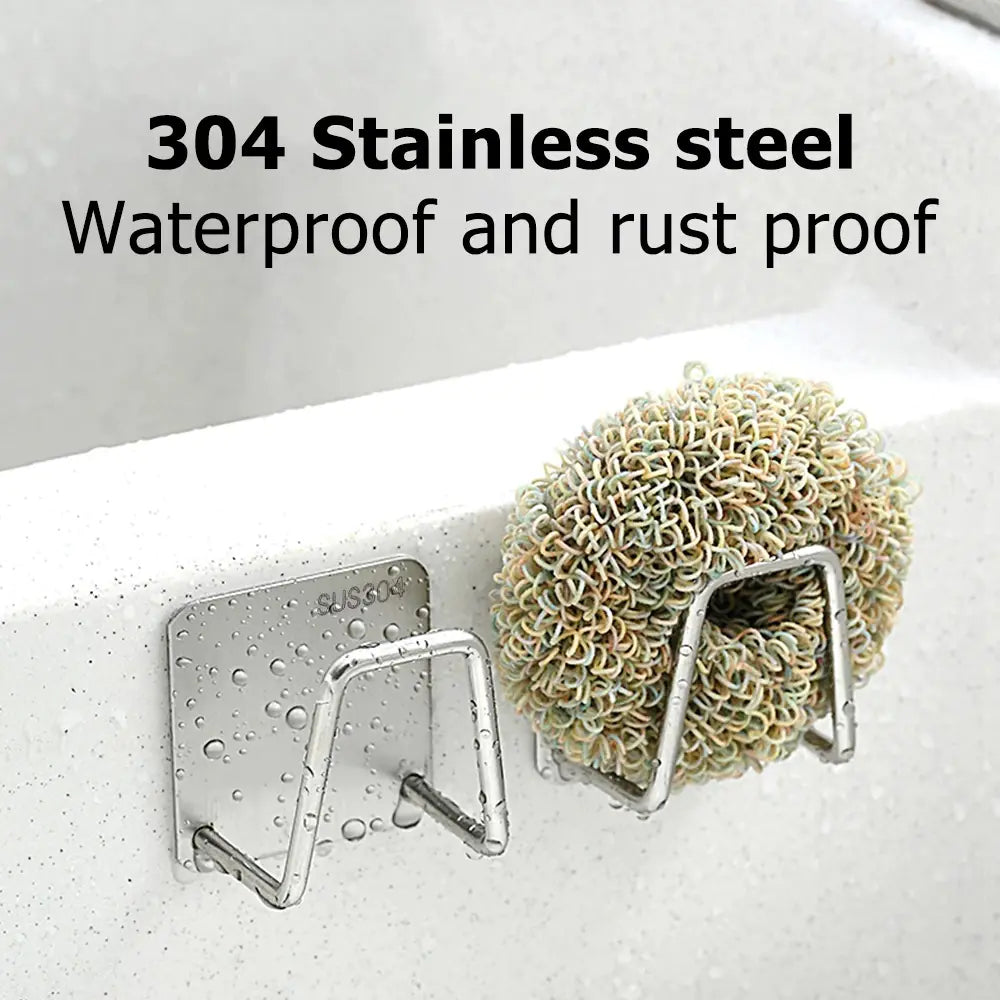 Self-Adhesive Sponge Rack for Kitchen Sink - 304 Steel