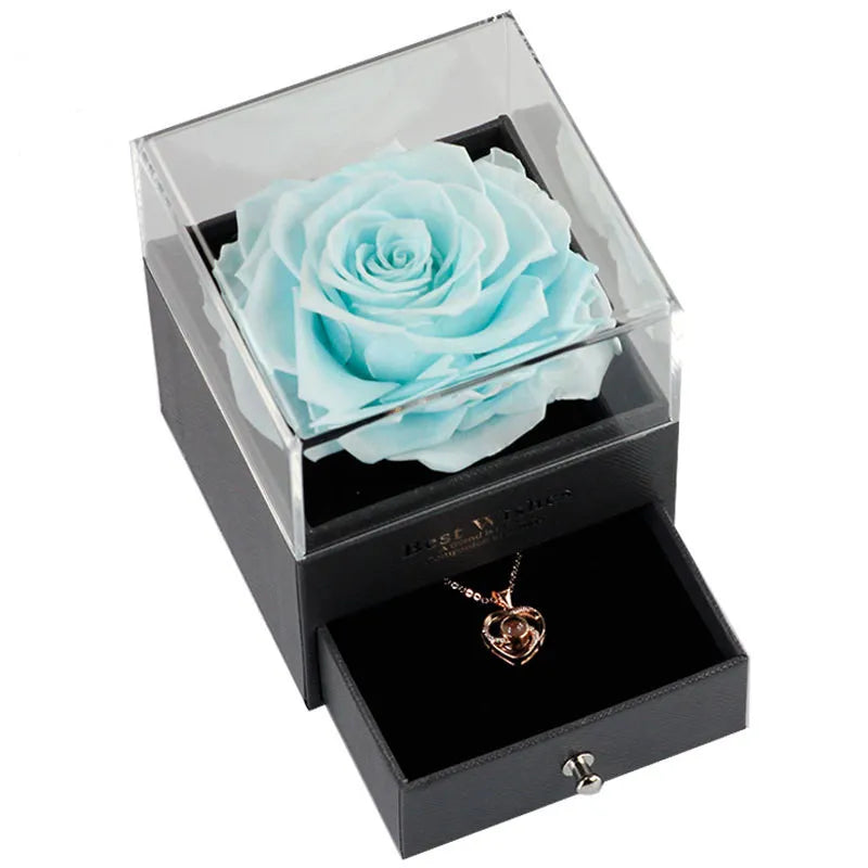 Preserved Flower  with Necklace