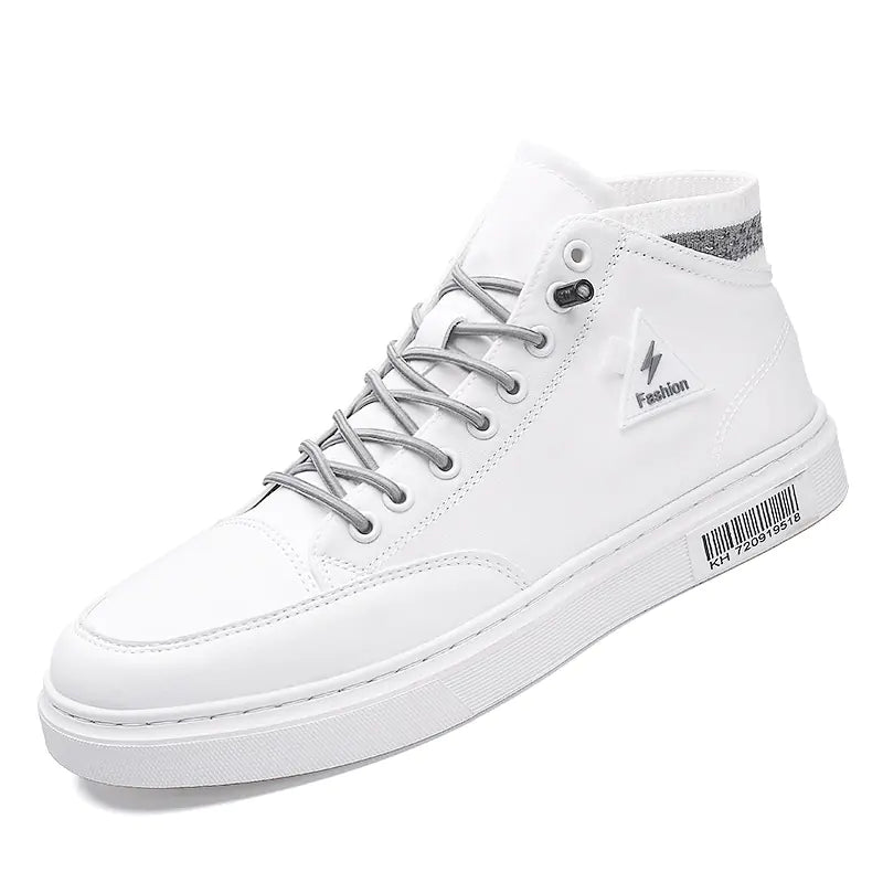 Men's High-Top Canvas Sneakers - Breathable Casual Shoes