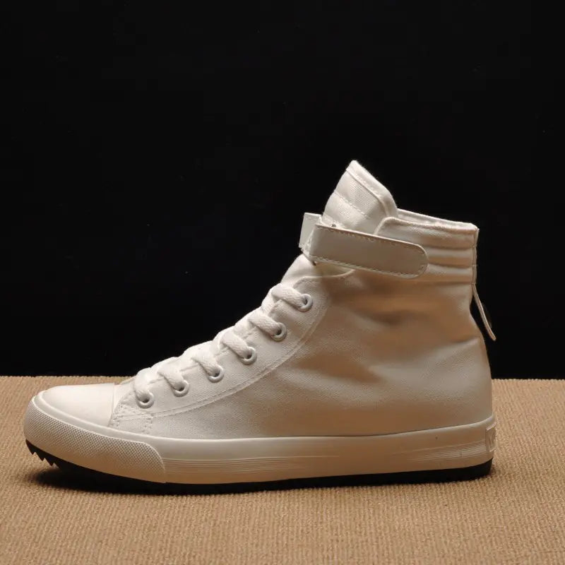 Men's and Women's Casual White Canvas Sneakers