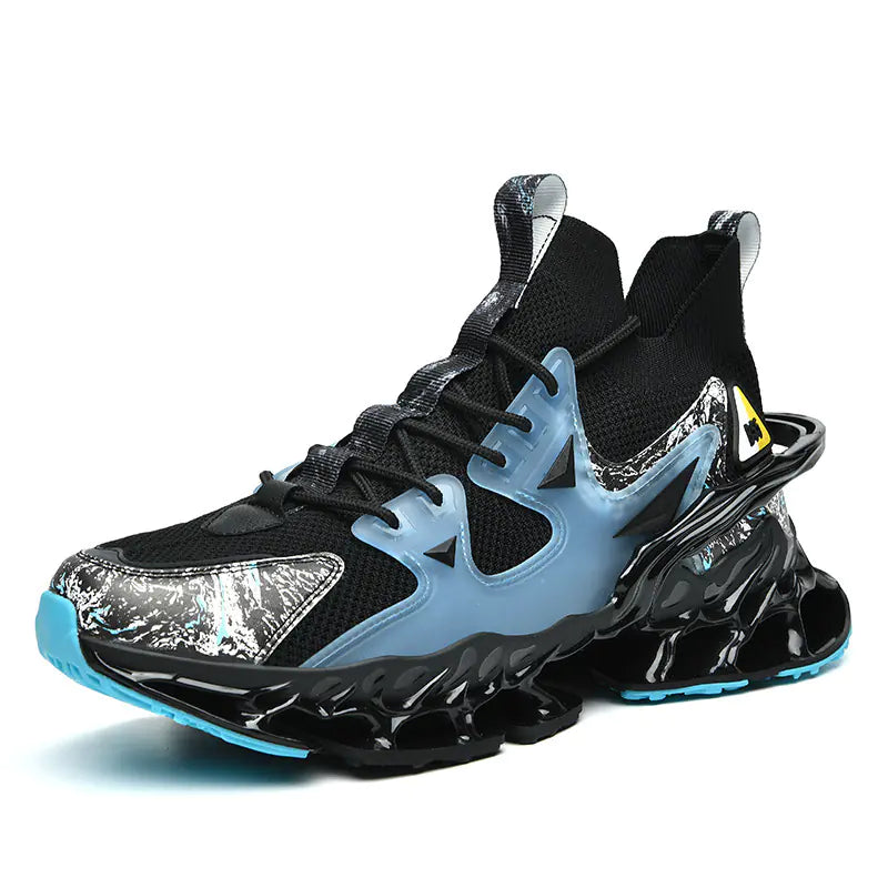 Trendy Knitted Blade Sole Sports Shoes for Teens