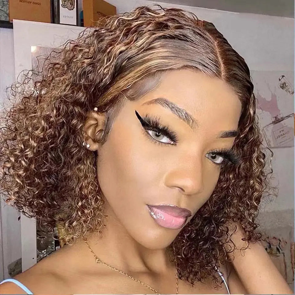 Water Wave Lace Front Wig with Gradient Color