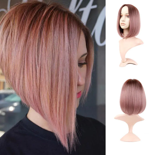 Synthetic Gradient Pink Bobo Wig from Manufacturer